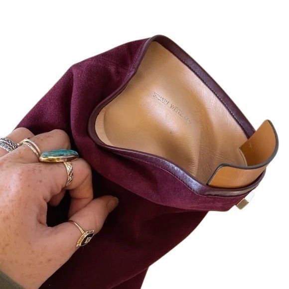 Stuart Weitzman burgundy suede boots- size 9 - Picture 9 of 9